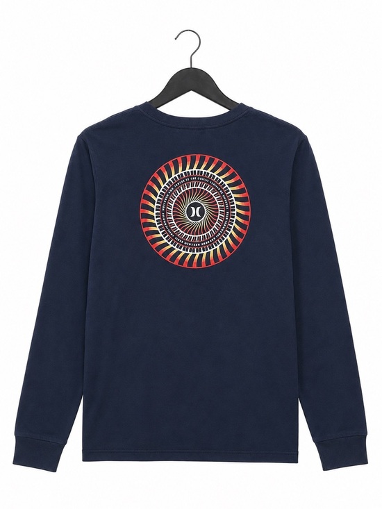 Hurley Other - Hurley Everyday Wheel Long Sleeve Tee Mens Medium Midnight Aqua NWT